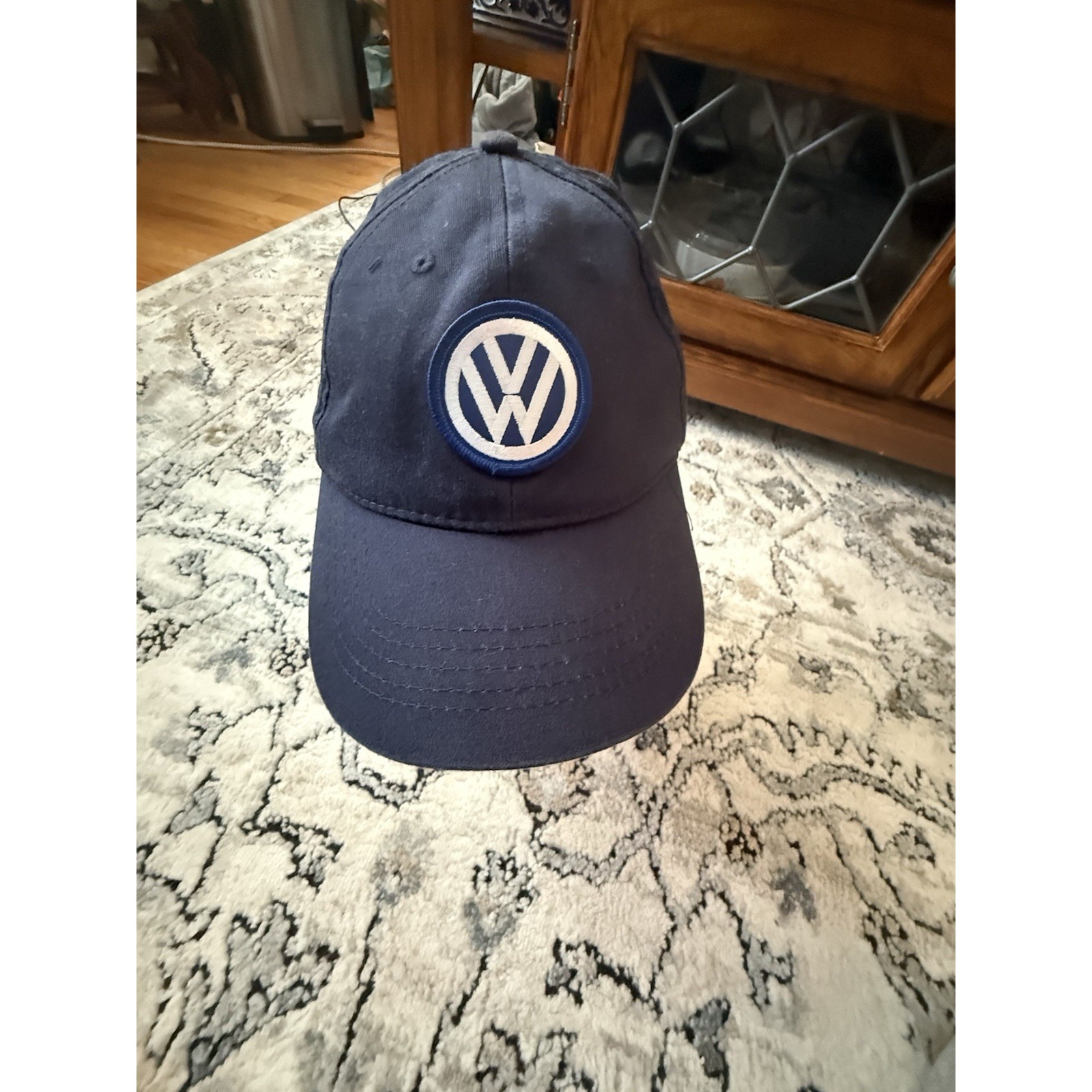 Volkswagen Hat Cap Strap Back Navy Blue Embroidered Logo Mens One Size